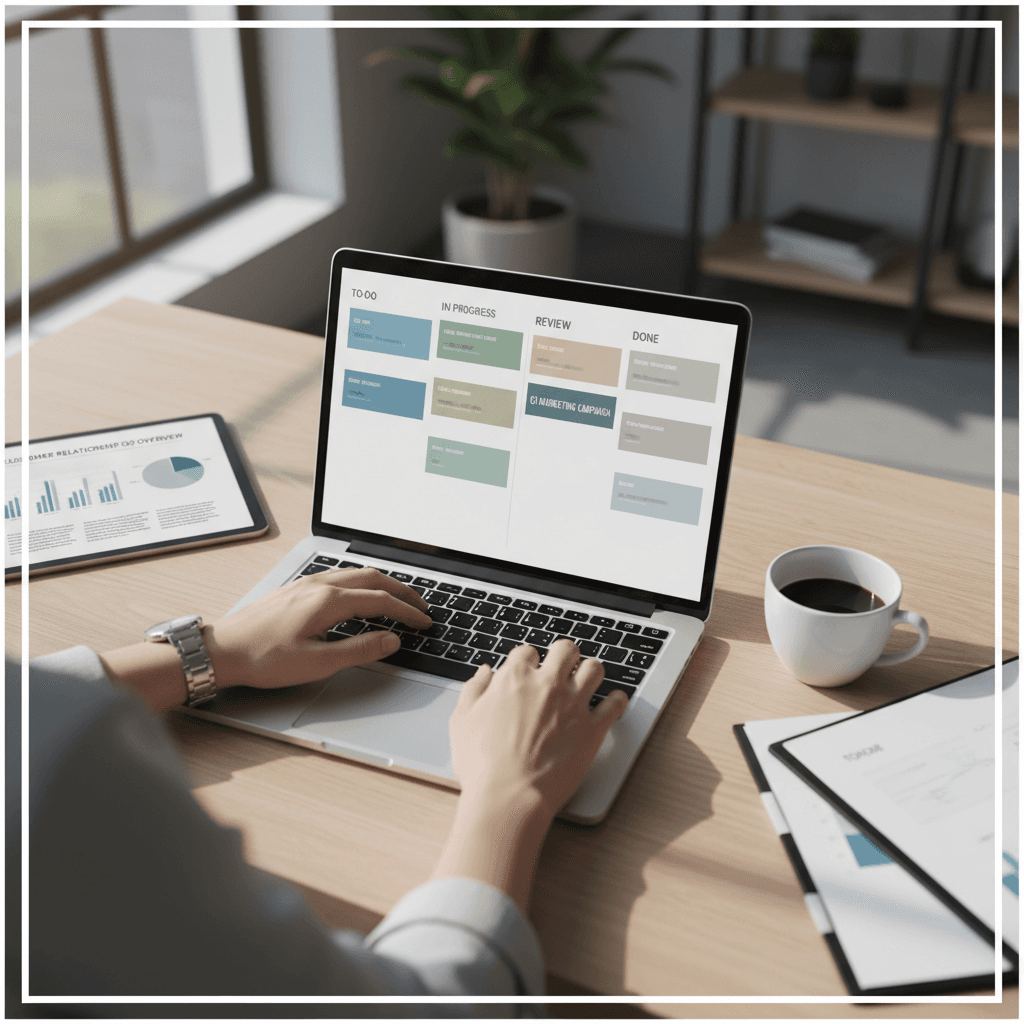 CRM dashboard showing lead management and pipeline stages