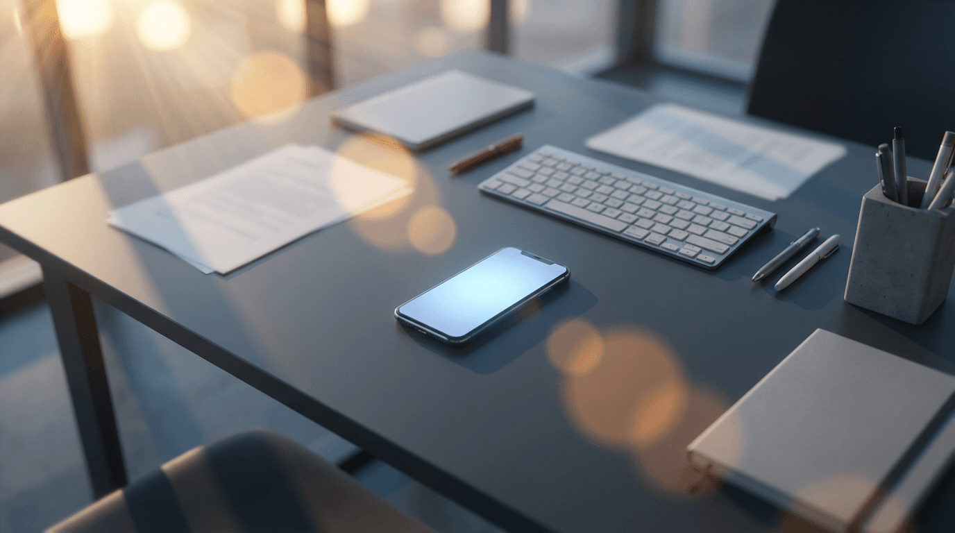 Subcontractor viewing automated lead management on smartphone